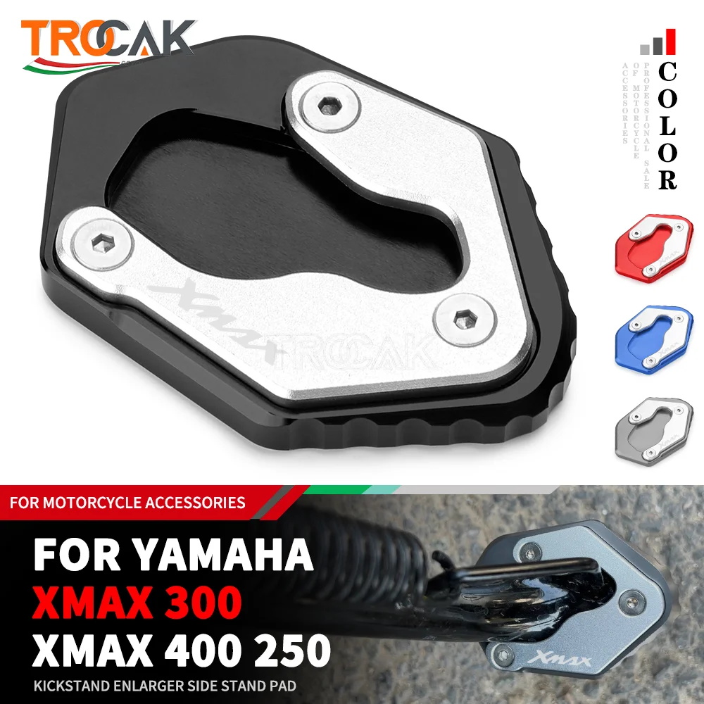 For YAMAHA XMAX300 XMAX250 XMAX125 XMAX 300 Motorcycles Accessories Foot Side Stand Enlarger Plate Pad Kickstand Extension
