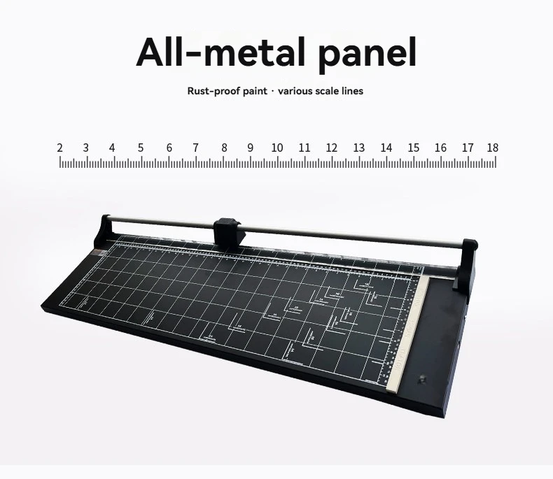 Paper Trimmer Paper Cutter Hob Roller Cutter Carbon Steel Rolling Knife Hand Push Iron Plate Roller Paper Cutting Machine