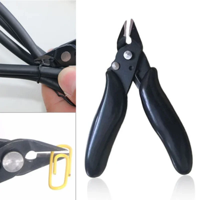

Electrical Cutting Plier with Lock for Safe Use, Compact Wire Cable Cutter Side Snips Tool for Precision Work, Black, 8.5cm