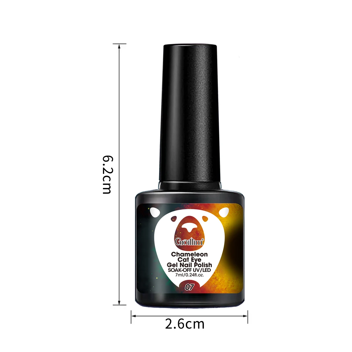 7ML Glitter Peacock Cat Eye Magnetic Gel Polish with Soak Off LED Cat Eye Gel Polish Manicure Nail Art Gift