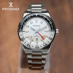 Proxima PX1712 39mm Automatic Mechanical GMT Watch Hangzhou 6460 Stainless Steel Sport Watch Sapphire Luminous 200m Waterproof