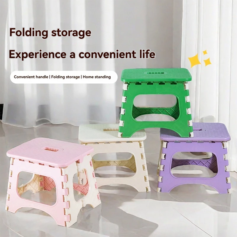 Modern Style Outdoor Folding Stool Portable Mini Low Plastic Bench Cross-Border for Outdoor & Indoor