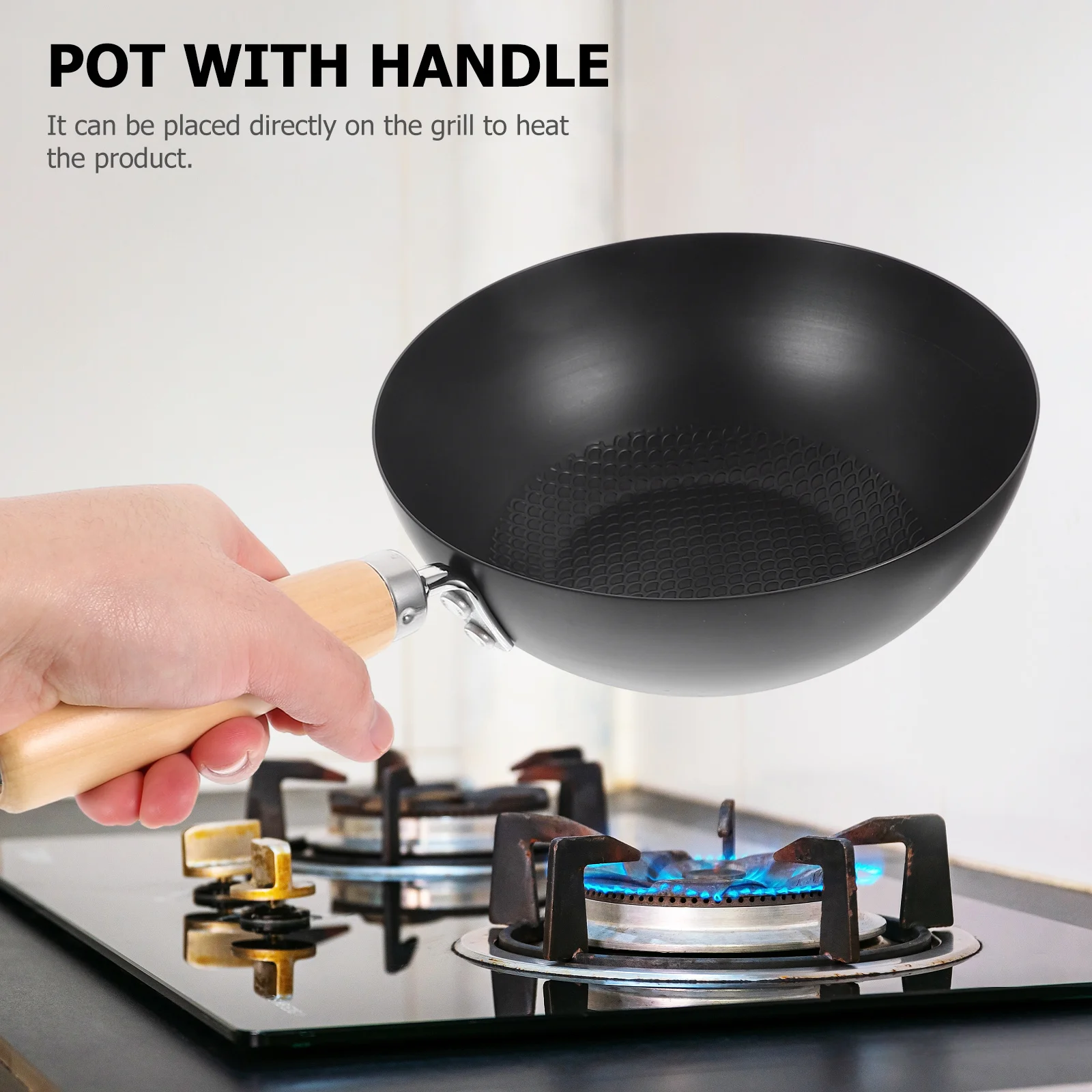 1 قطعة مقلاة صغيرة الحديد لموقد الغاز غير عصا مقلاة المطبخ المنزلية تجهيزات المطابخ ل تحريك فراي شواء الخضروات شريحة لحم #3