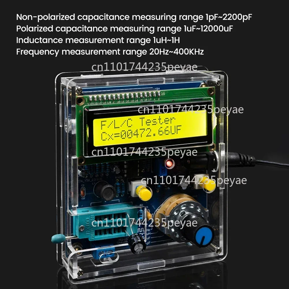 DC 5V high-precision inductance and capacitance meter DIY Loose Parts Transistor Tester with case for Soldering Practice