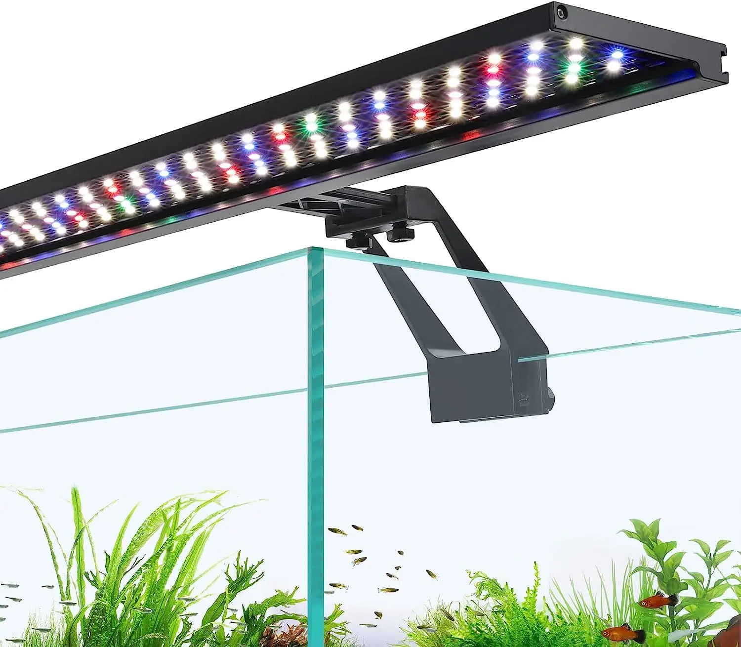 

Full Spectrum Aquarium LED Light Sunset-Moon Fish Tank Light Adjustable Timer Brightness with 9 Colors for Planted Tank