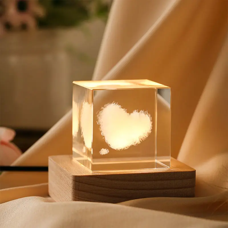 40Mm Rain Cloud Cube Romantic Decompression Healing Crystal Ornaments Ins Wind Classmates and To Send Girlfriend Gifts