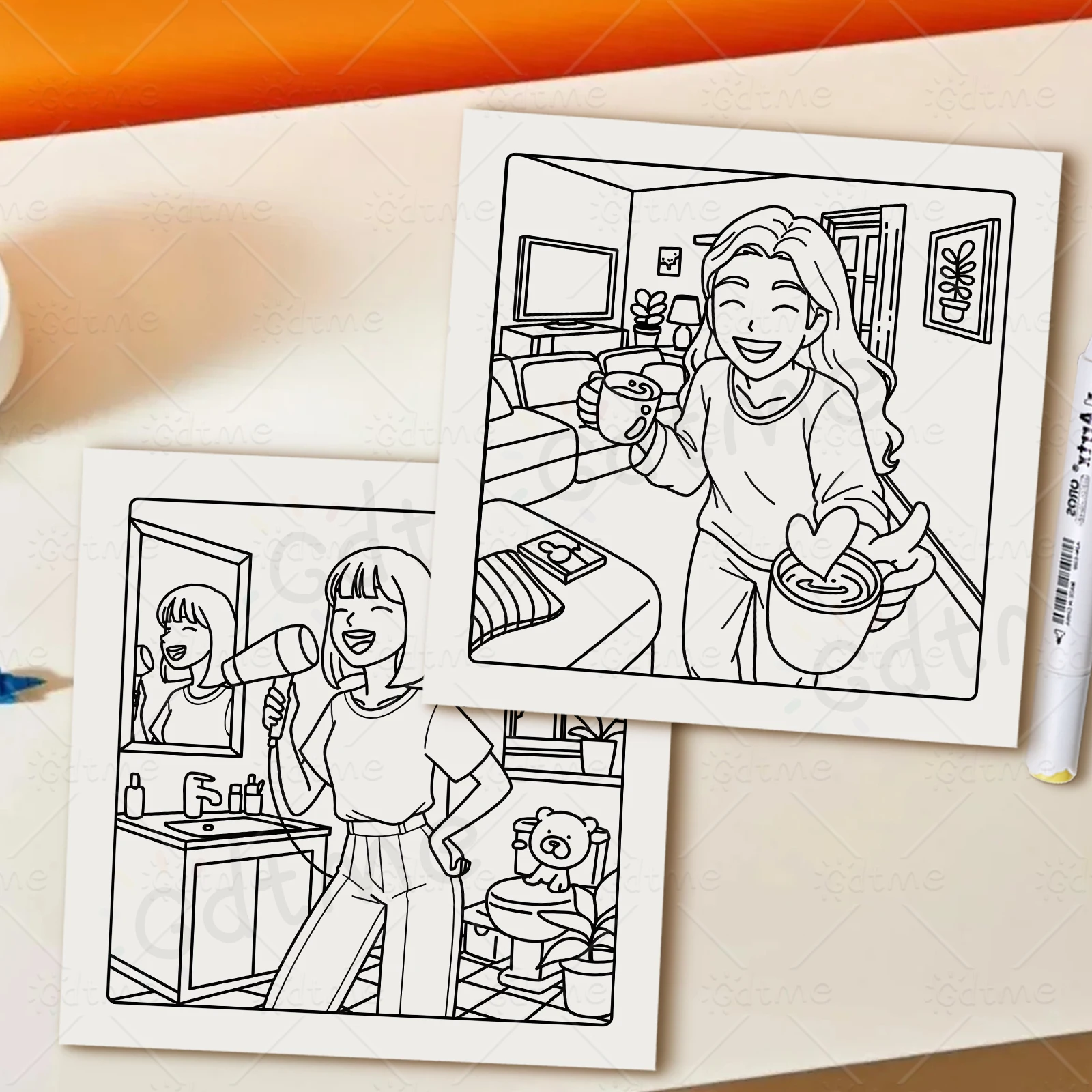 CHILL TIMES Bold-easy Patterns Coloring Book for Adults Cute Drawing Book Perfect Gift for Party and Birthday