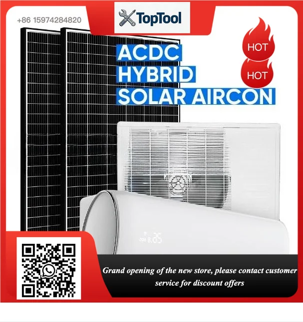 24000BTU DIY Install Hybrid Solar Mini Split Heat Pump AC DC Air Conditioner Powered by Solar Cell for RV Outdoor Vehicle