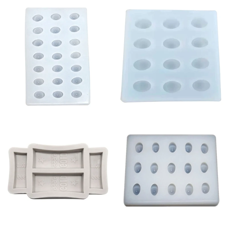 Silicone Candy Molds Silicone Mould Gold Ingot Shaped for DIY Hand-Making