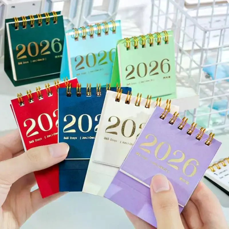 2026 صغير صغير أجندة مكتبية /رزنامة مكتبية سطح المكتب زخرفة التقويم كتاب الإبداعية بسيطة مخطط سطح المكتب مكتب القرطاسية هدايا السنة الجديدة #2