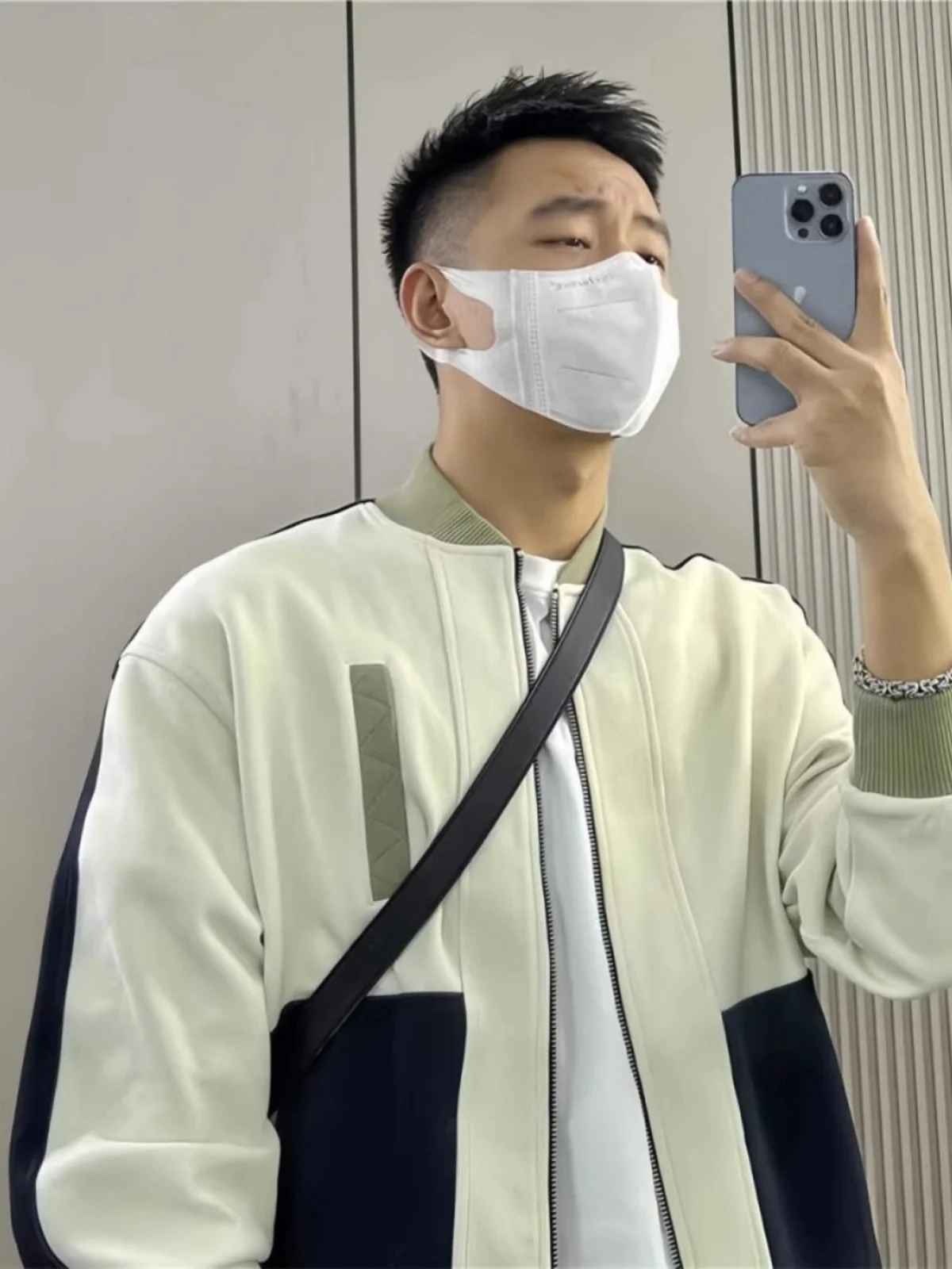 

Весенне-осенняя бейсбольная куртка Color Blo для мужчин, свободного кроя, спортивная, повседневная, модная, в корейском стиле, молодежная, городская куртка