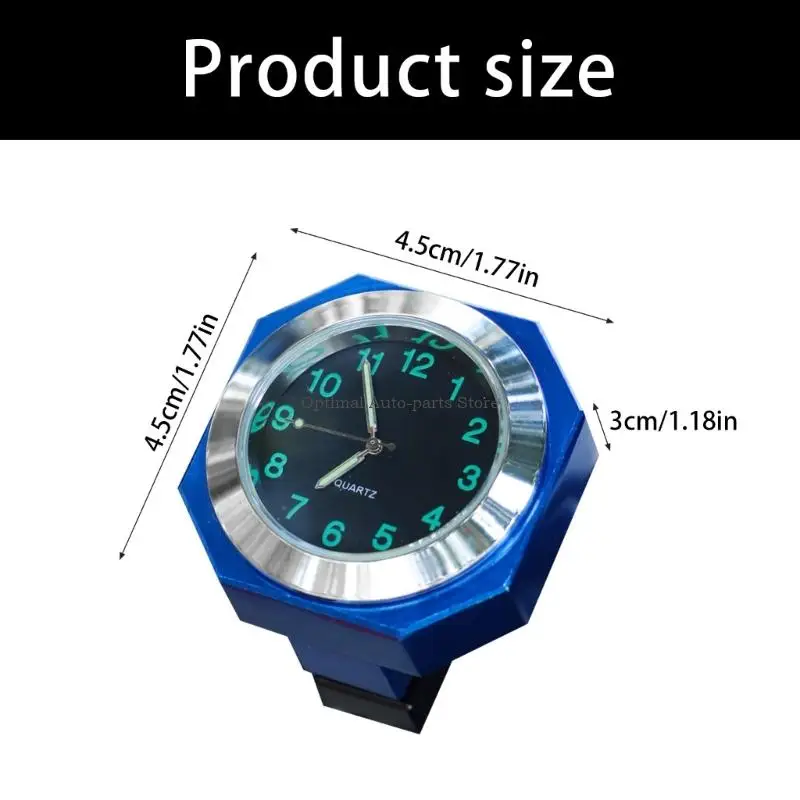  Weatherproof Easy Install Shock Resistant Motorcycle Dashboard Clock Time Display Device Universal For Most Bike Models