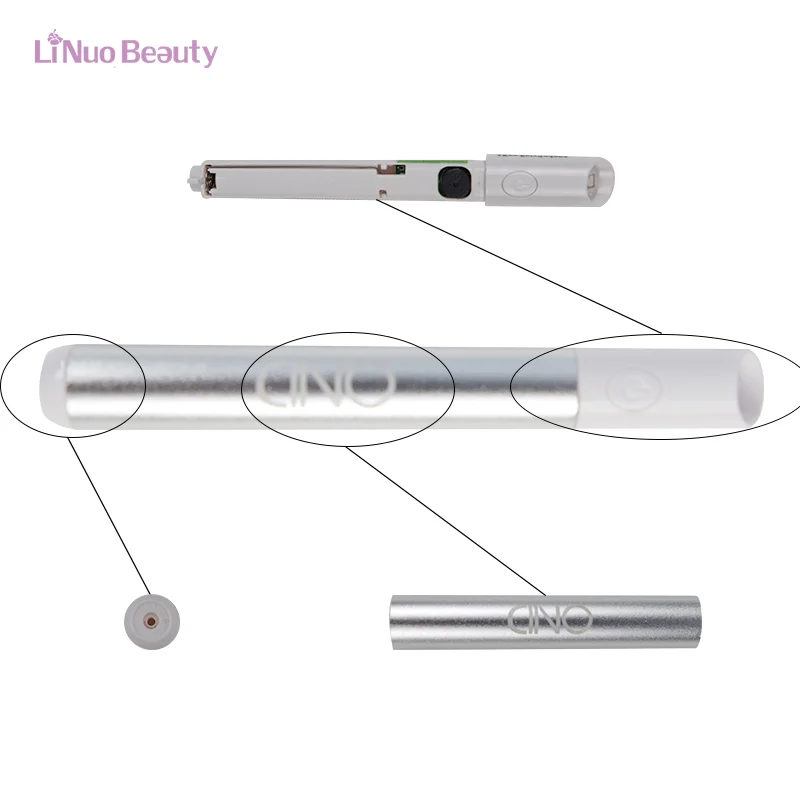 Hand Gesicht Hautpflege frei Nadel Akne Entfernung Stift abnehmbare Batterie LED Lampe Lichttherapie Derma Verjüngung Beauty Pen