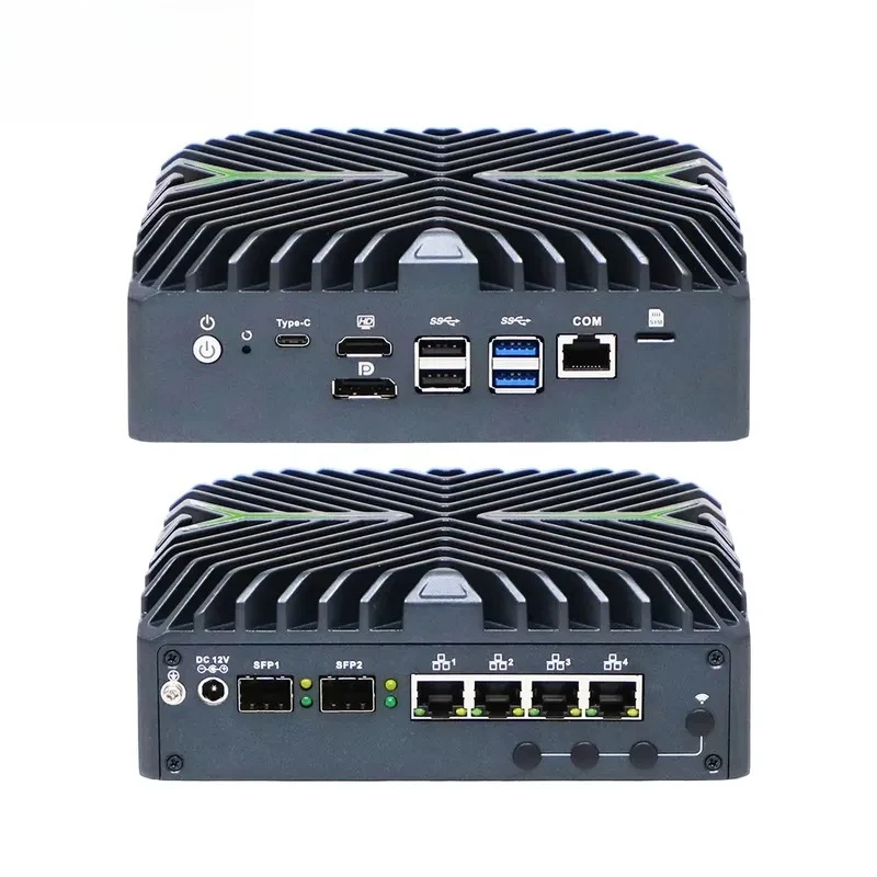 12th Core I5 4*2.5g I226 IoT Gateway Ikuai N3261 VPN Fanless Mini Soft Router Multiple Network Ports 4 Lan Server Miniature