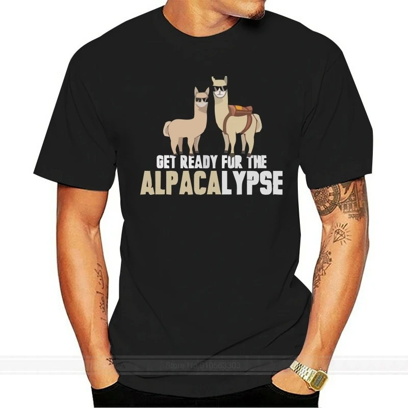 Men tshirt The Alpacalypse Funny Alpaca T Shirt  T Shirt women T-Shirt tees top fashion t-shirt men cotton brand teeshirt