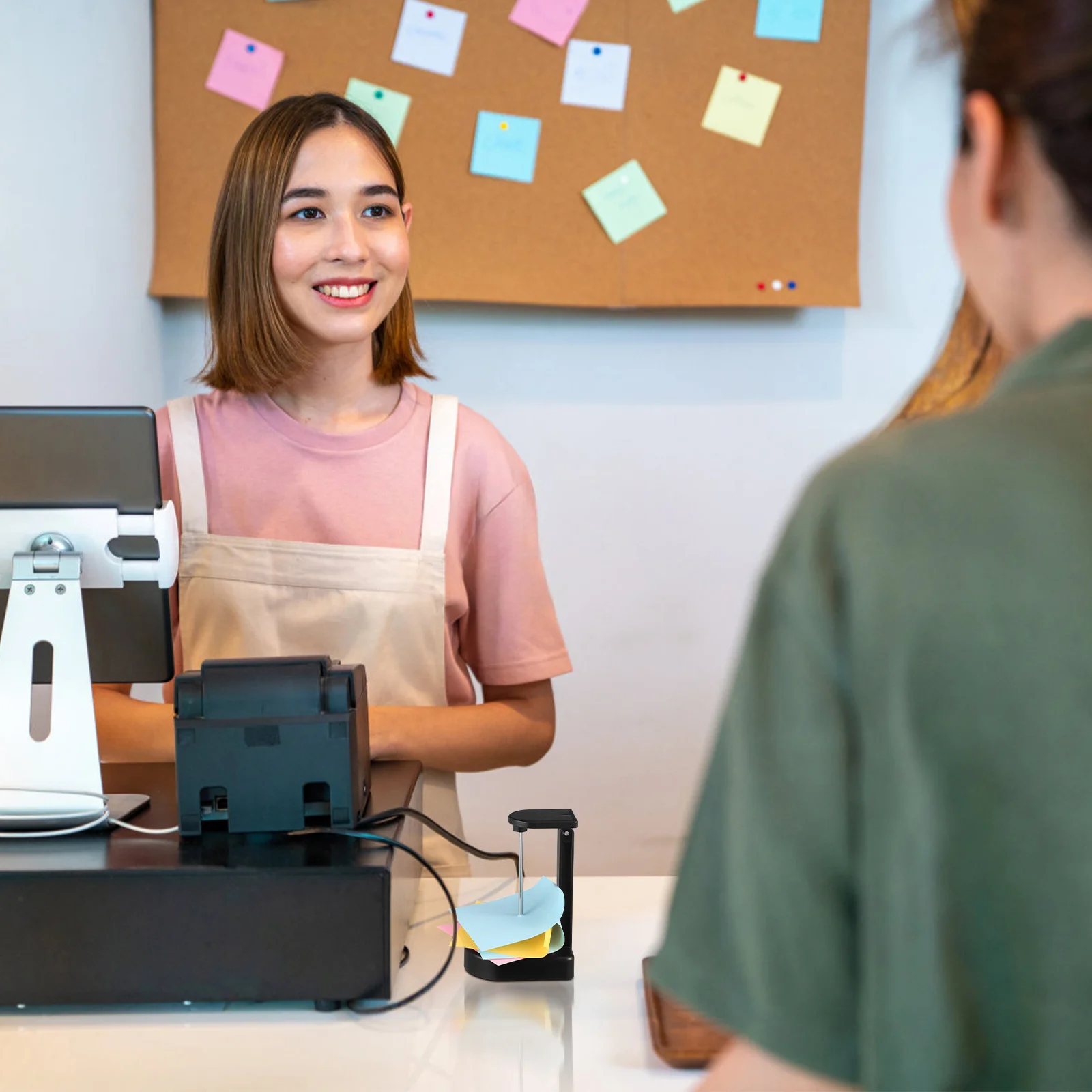 

4Pcs Ticket Holder for Restaurant Receipt Organizer Spike Stick Desktop Memo Holder Space Saving Check Spindle for Office Retail