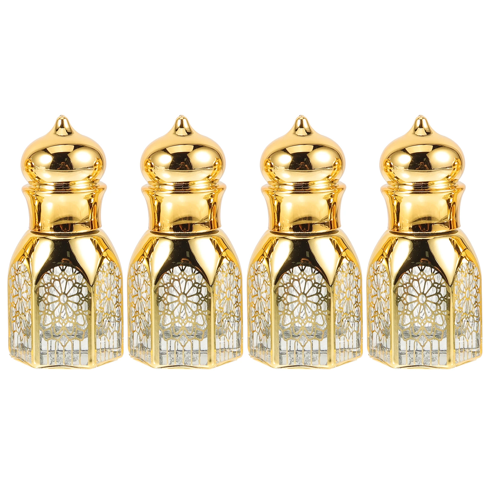 4 قطع من زجاجات الزيوت العطرية المحمولة، حامل عطر صغير للسفر، تصميم ريترو رائع، تخزين محكم، هدية زجاجة فارغة #2