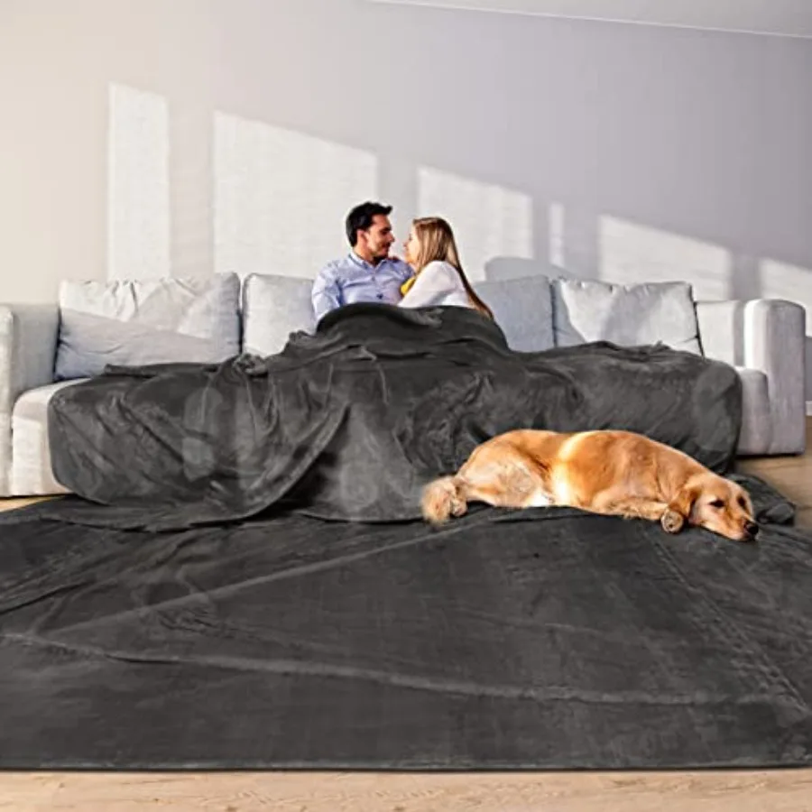 Oversized Blanket 120x120 Inch Giant Huge Companion for Bed Sofa Travel and Camping Extra Large Big Soft Blanket Fits The Whole