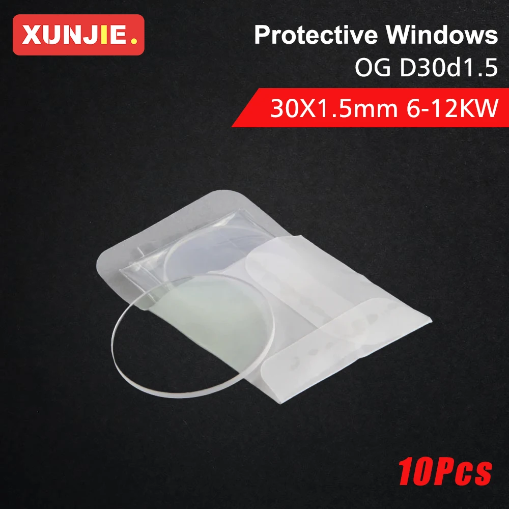 

XLaser 10Pcs/Lot Laser Lens OG D30d1.5 Protective Windows Lense 30X1.5 P0253-1034-00001 6KW For ProCutter Welding Cutting Head