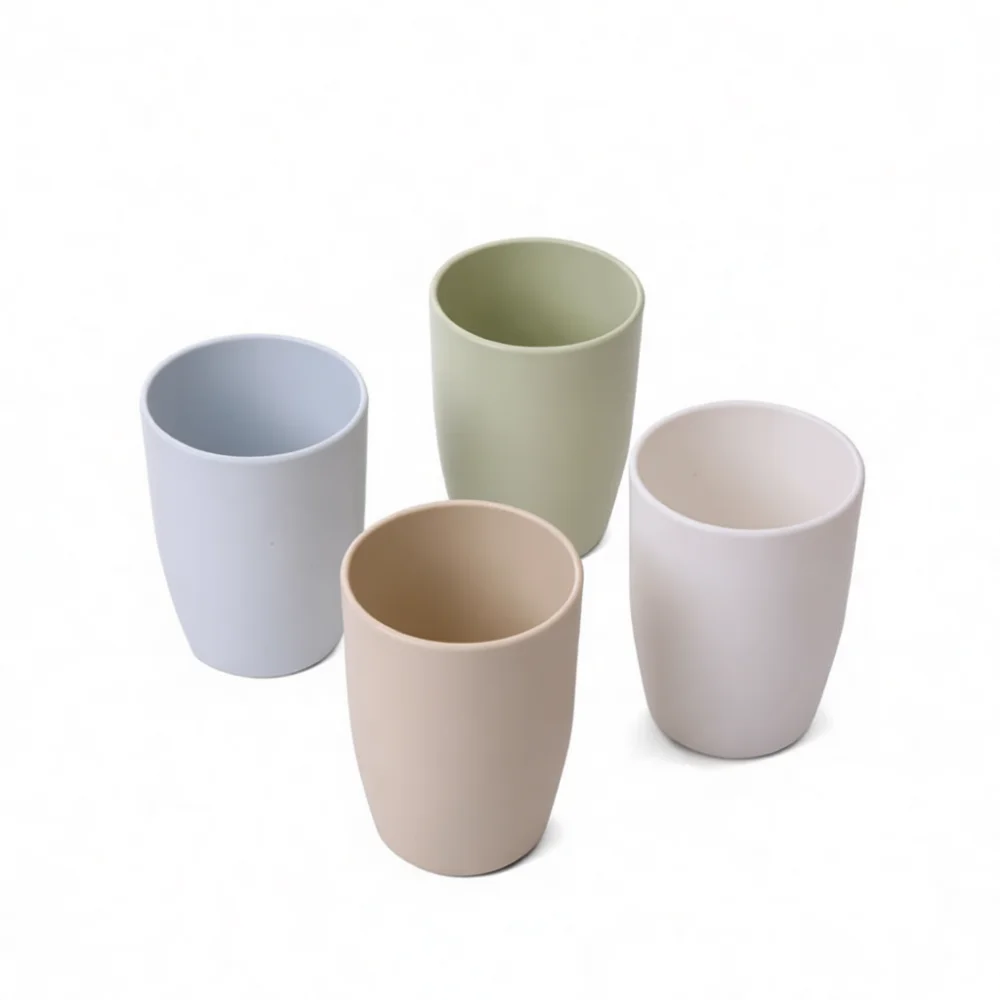Modern Bathing Accessory Plastic Mouthwash Mug Portable Toothbrush Holder Durable Minimalist Water Cup For Travel Home Hotel