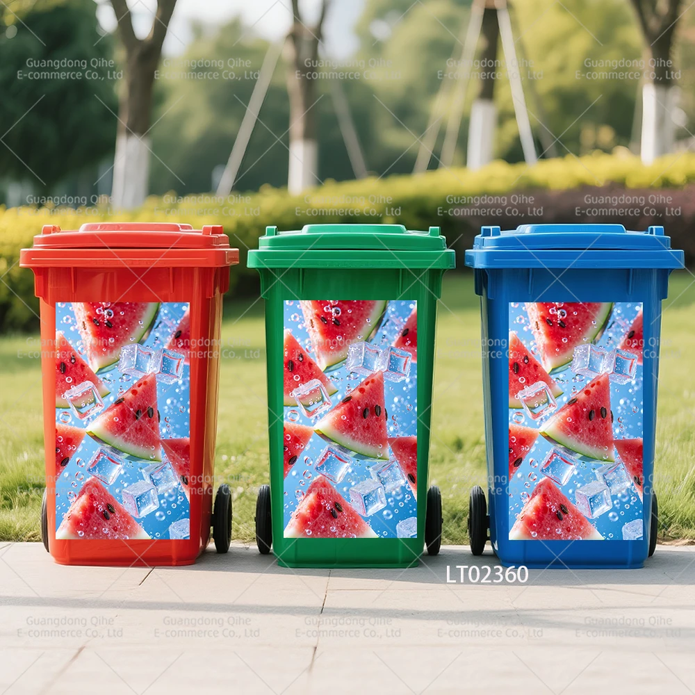 

Creative Fruit 3D Wall Sticker Removable Self-Adhesive PVC Decal Kitchen Bathroom Beauty Decor Waterproof Trash Can Vinyl Art