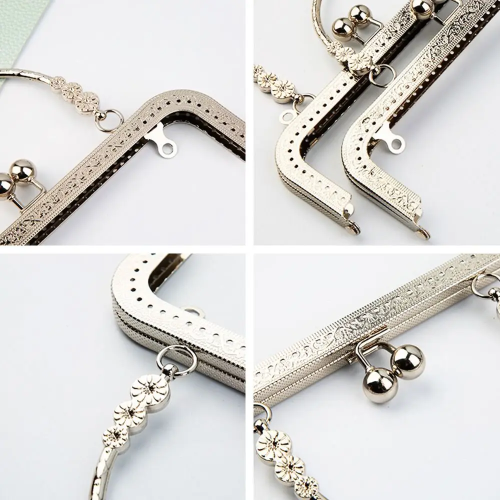 Purse Clasp Frame Bag Kiss Clasp Lock Metal Purse Frame for DIY Craft Purse Bag Making 18CM/20CM