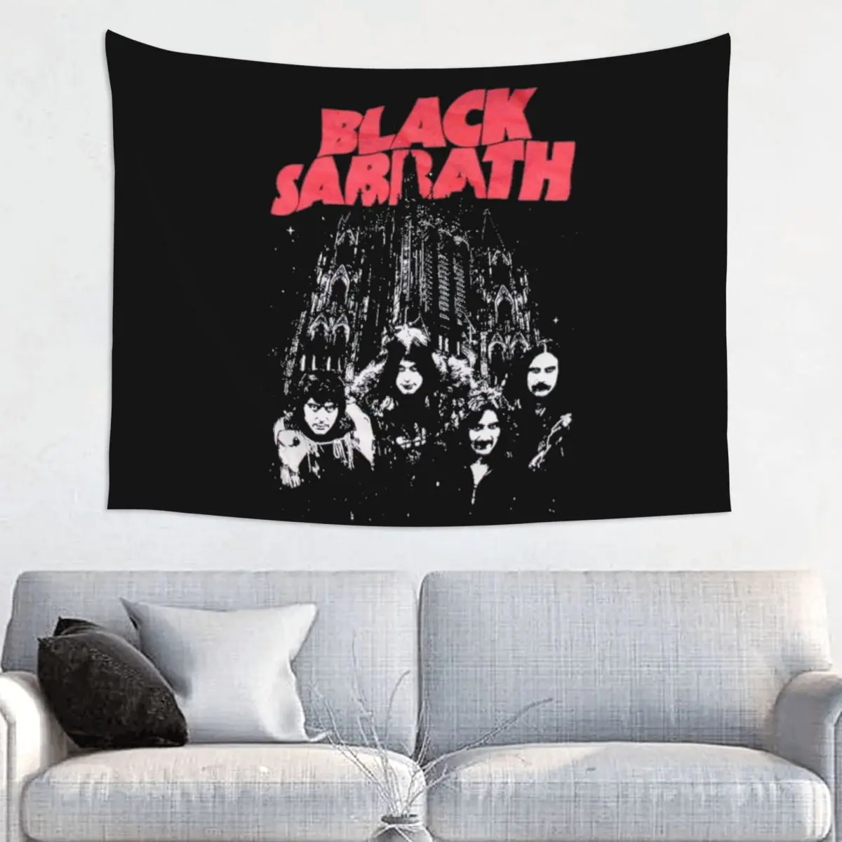 Black Sabbathe Tapestry Wall Hanging Hippie Polyester Tapestries Heavy Metal Art Wall Blanket Dorm Decor Tapiz