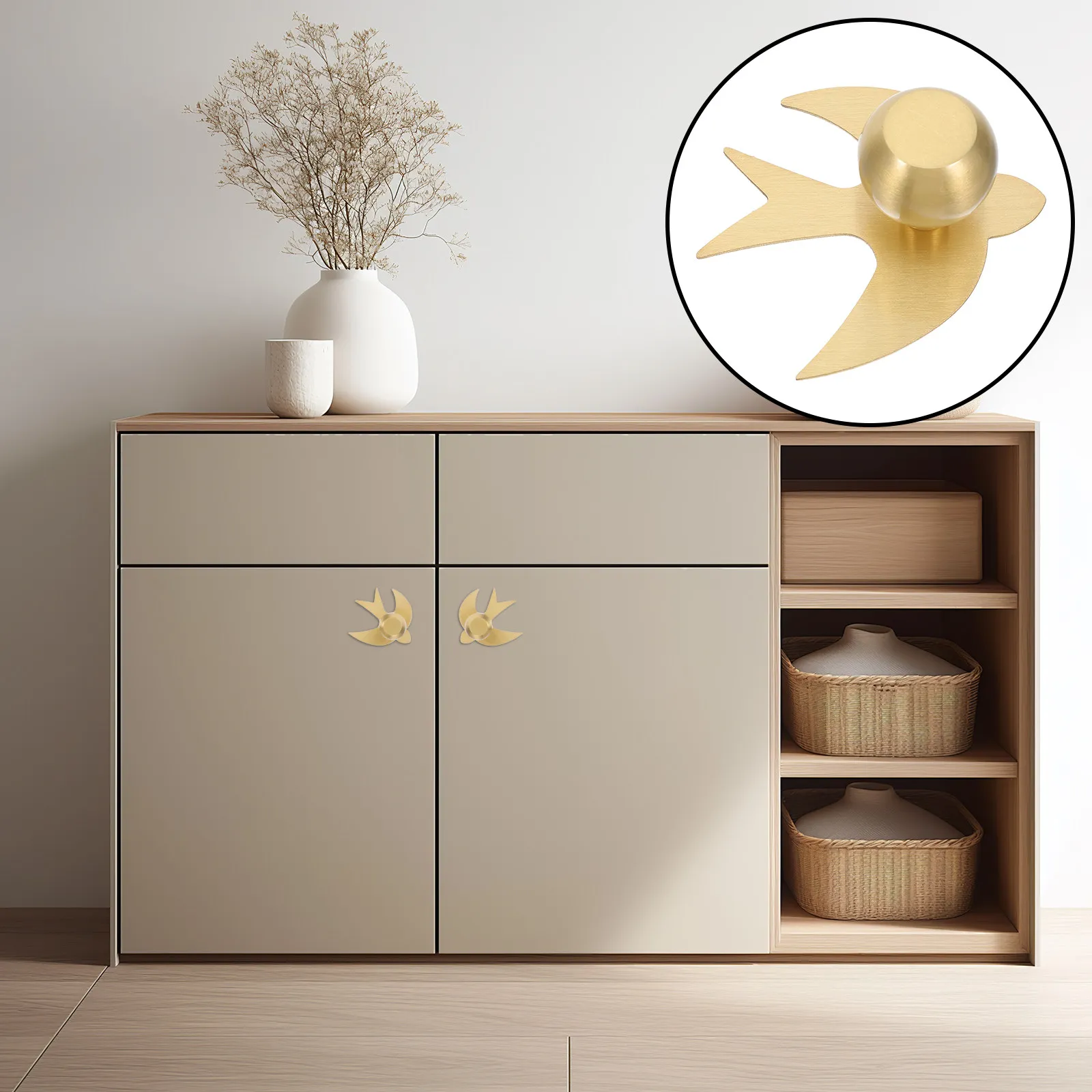 

2 шт. Декоративные ручки-птички для ящиков, дверей и шкафов