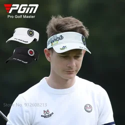 PGM Men Golf Empty Top Hats Male Sunscreen Sport Golf Peaked Caps Casual Embroidery Sun Visor Cap Anti-pot Regulowane czapki