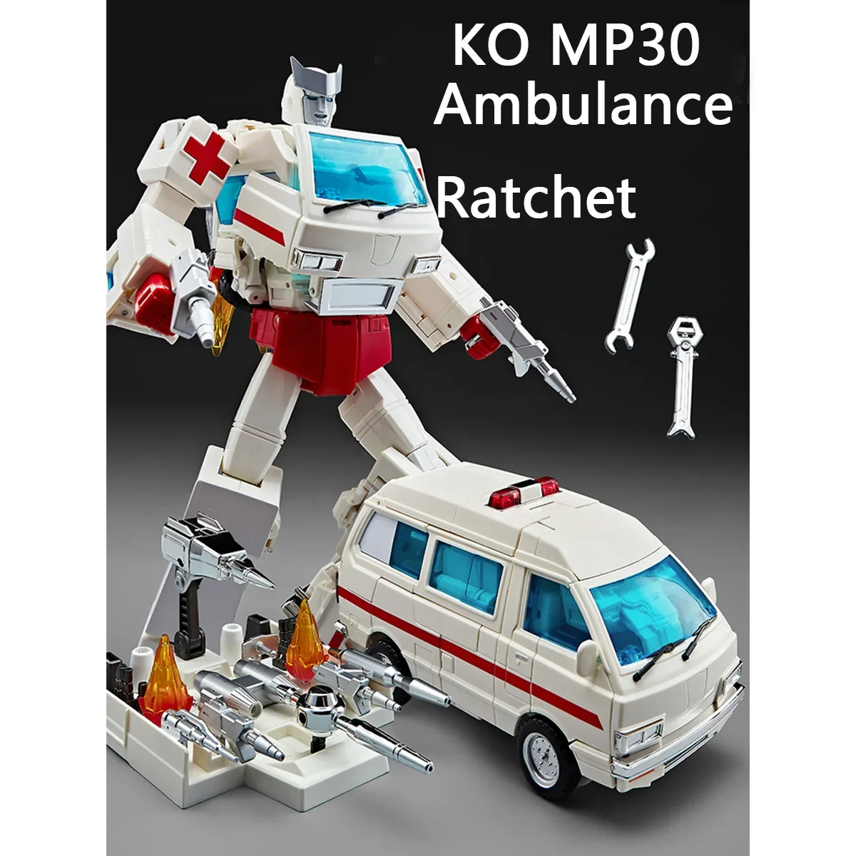 Transformación WJ WeiShuang W8097 28CM MPP30 MPP-30 KO obra maestra MP30 pieza de aleación de gran tamaño trinquete de ambulancia