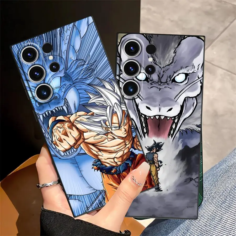 Dragon Ball Vegeta Son Goku Schwarze weiche Handyhülle für Samsung Galaxy S25 Edge S24 Plus S20 S21 FE S23 Ultra