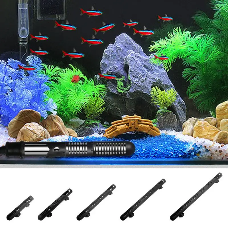 Aquarium Submersible Heater Fish Tank Quartz Glass LCD Display Digital Heating Rod Constant Temperature Control 200W