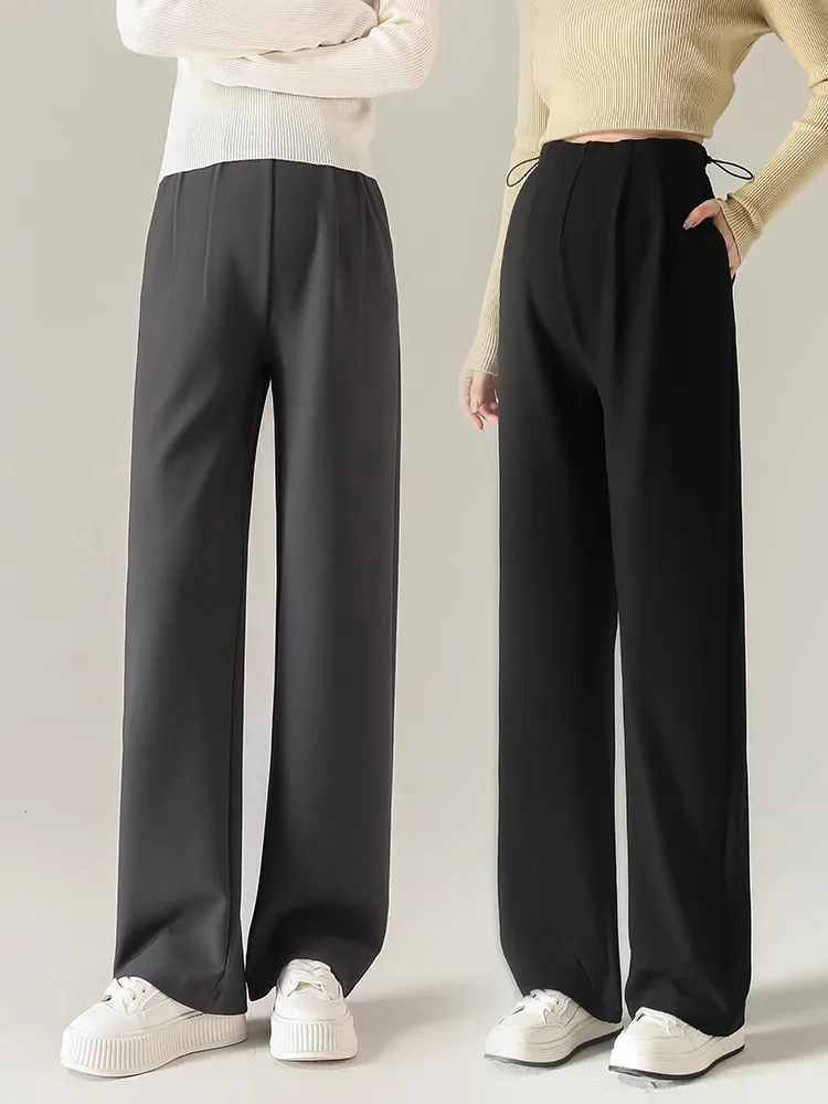 السراويل الأمومة الربيع والخريف ملابس خارجية لا دعم بنطال ذو قصة أرجل واسعة الخريف الحمل لا تجنب البطن السراويل الأمومة Wea