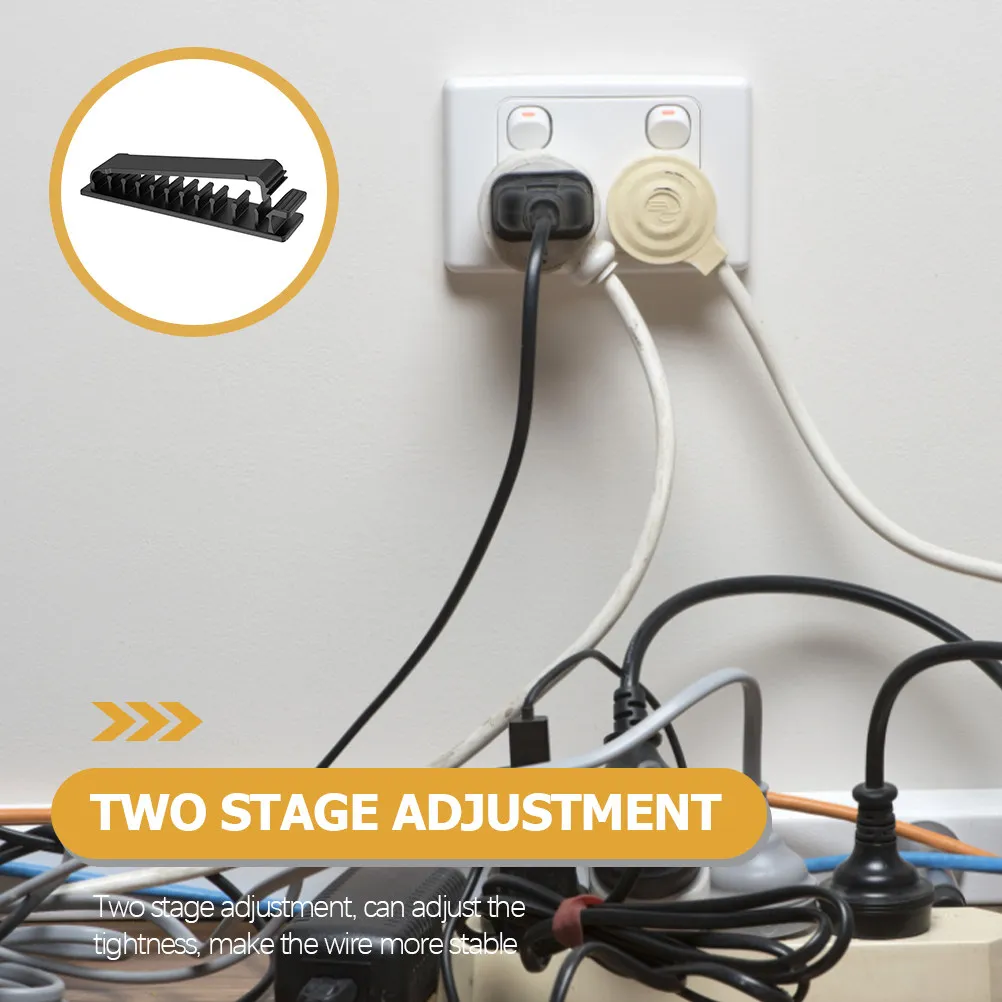 4Pcs Cable Holder Adjustable Two Level Tightness Cord Keeper for Desk Cable Management USB Charger Headphone Video Cables