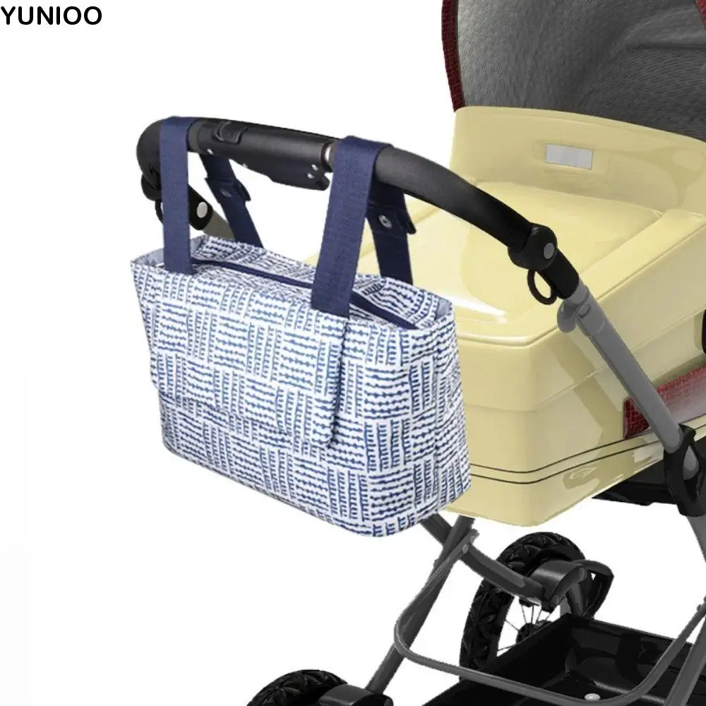 

Large Capacity Baby Stroller Bag With Multiple Pockets Hanging Stroller Storage Hanging Bag Oxford cloth Magnetic Button