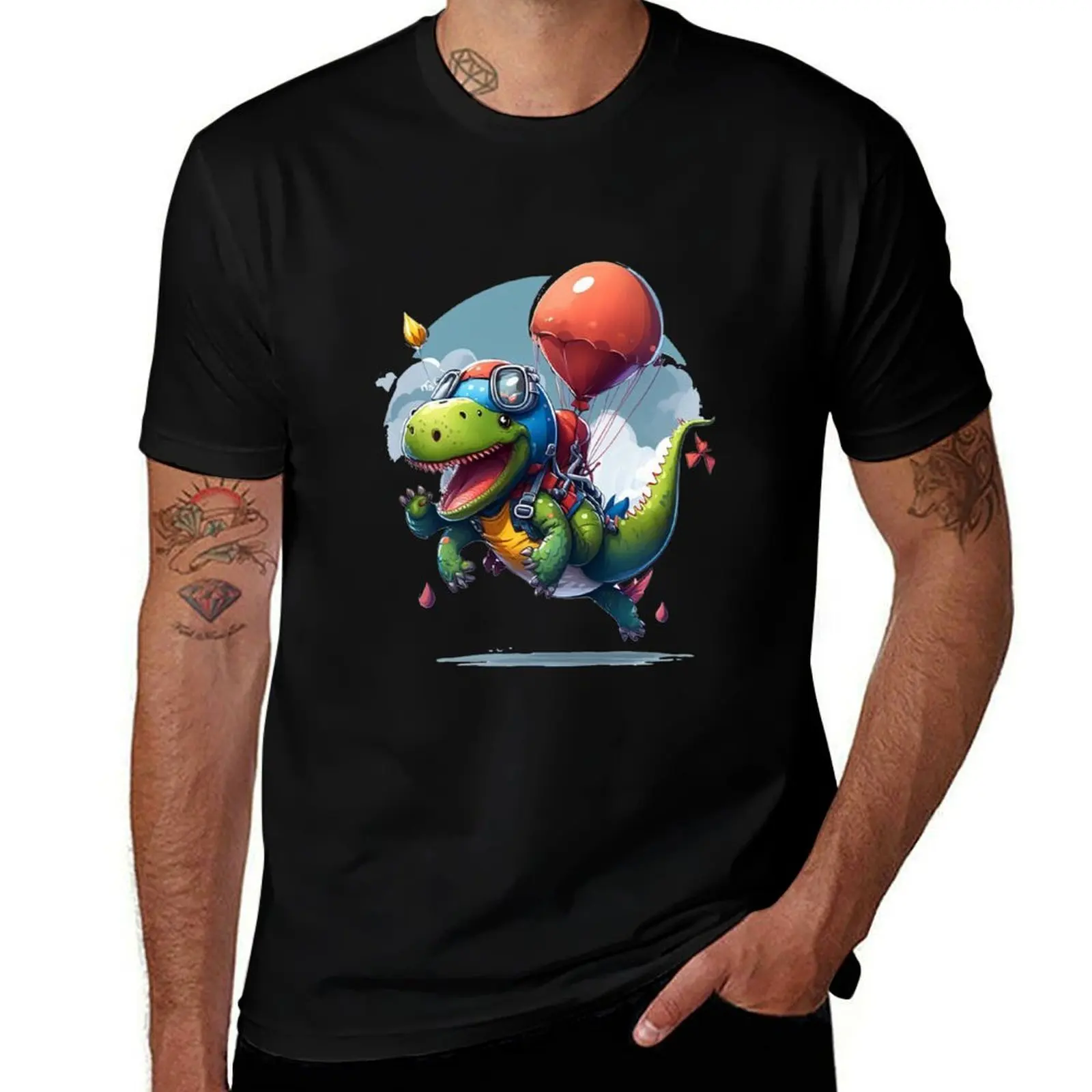 

Funny Dino T-Shirt graphics affliction shirts hippie clothes cotton t shirt men