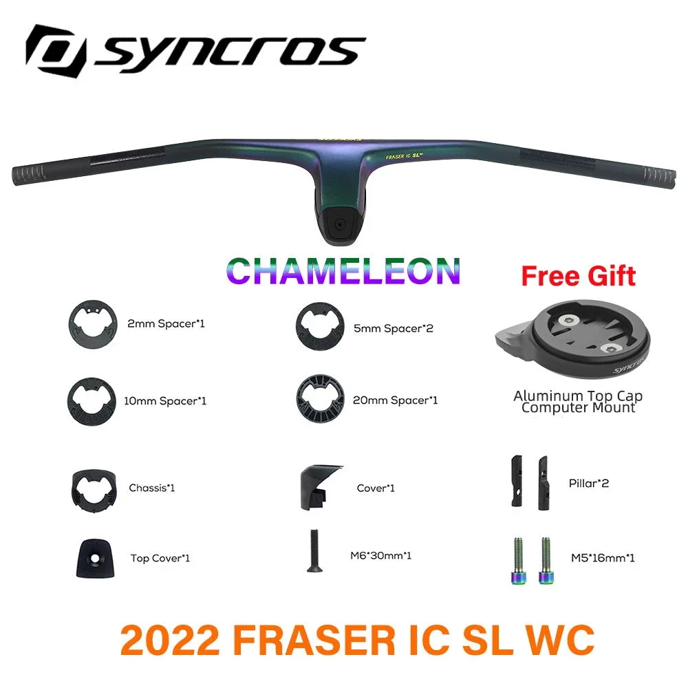 2022 SYNCROS FRASER IC SL WC Chameleon For Sparks Frame -20° Matte Carbon Fibre  Mountain Handlebar gift mount Titanium screws