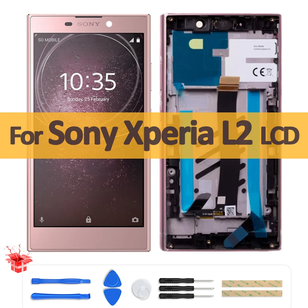 

ЖК-дисплей 5,5 "для Sony Xperia L2 H4311 H3311 H4331 H3321, ЖК-дисплей с сенсорным экраном и дигитайзером в сборе для ремонта ЖК-дисплея Sony L2