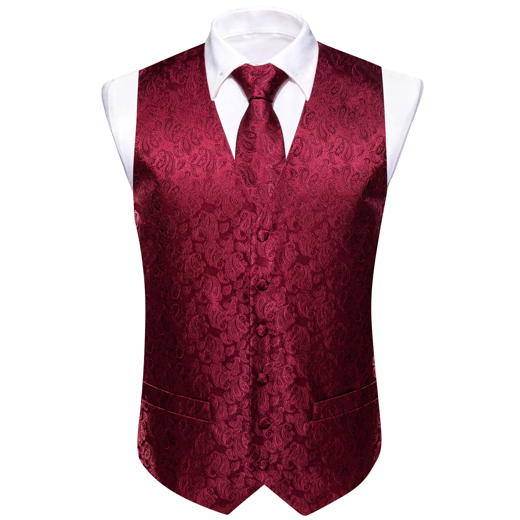 Burgunderrotes Paisley-Accesso – Mens Grooming Kit For Wedding Bewertung und Preis