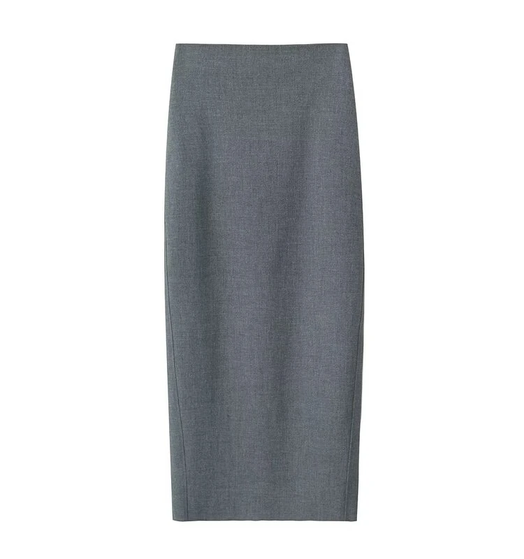 

High Waist Straight Leg Midi Skirt Women's Faion Autumn Winter New Sle Versatile Slim Fit All-Match f-length Skirt