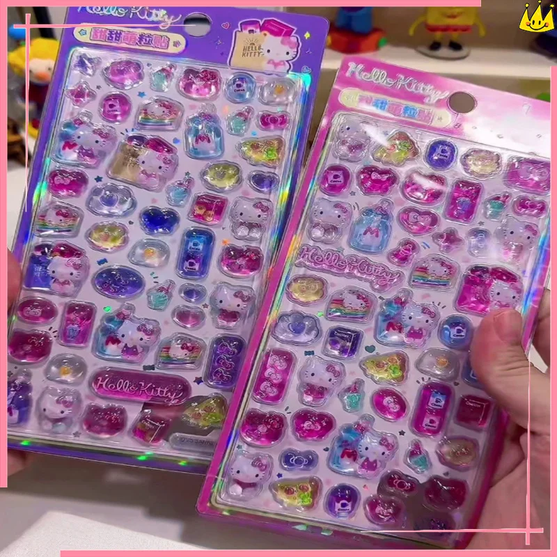 �y�Z�[�����z3D �N���X�^���X�e�b�J�[ 2 �V�[�g���킢�����������X�e�b�J�[�d�b�P�[�X�m�[�g�u�b�N���� DIY �X�N���b�v�u�b�L���O�p�[�e�B�[�̋L�O�i