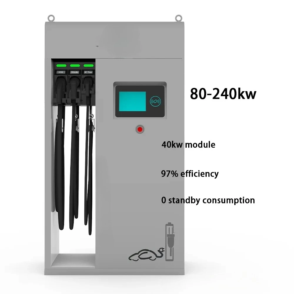 Level 3 80kw 120kw 160kw 240kw CCS2 GBT NACS DC Fast EV Charging Station CE OCPP Certified OEM ODM with 22 Years Experience
