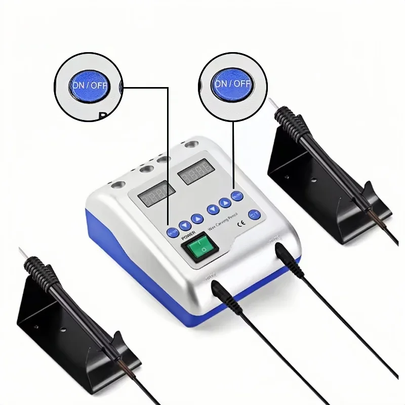 Dental Electric Wax Waxer Carver Contains Double Carving Pen Carving Wax Knife Dental Electric Wax Caring Kit Dentist Tool