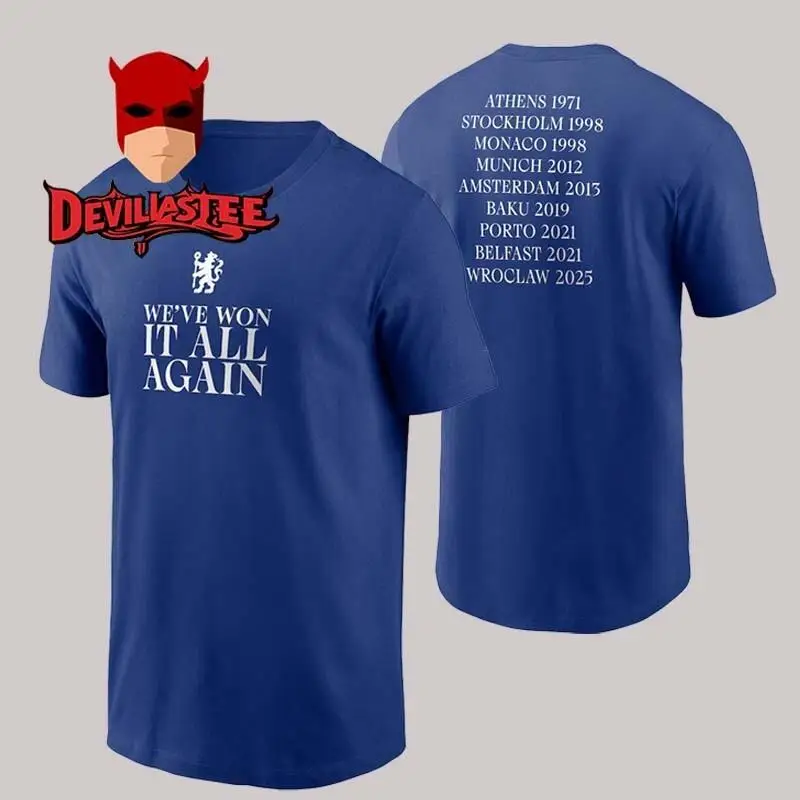 

Рубашка «Челси город» We’ve Won It All Again, рубашка победителей конференц-лиги Champs 2025 года