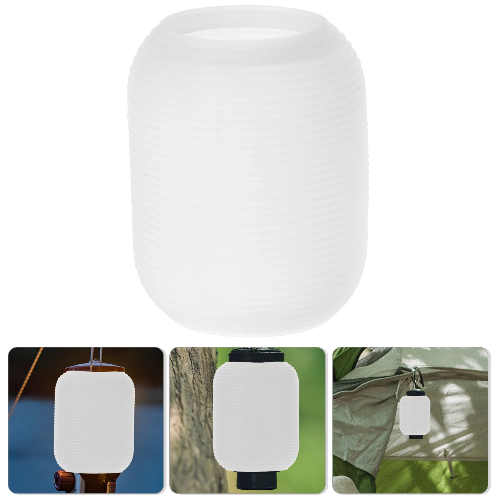 1 set Camping Lamp Shade Retro Japanese Tent Lantern Cover Silicone Collapsible Solar Light Shades Emergency Outdoor Hanging