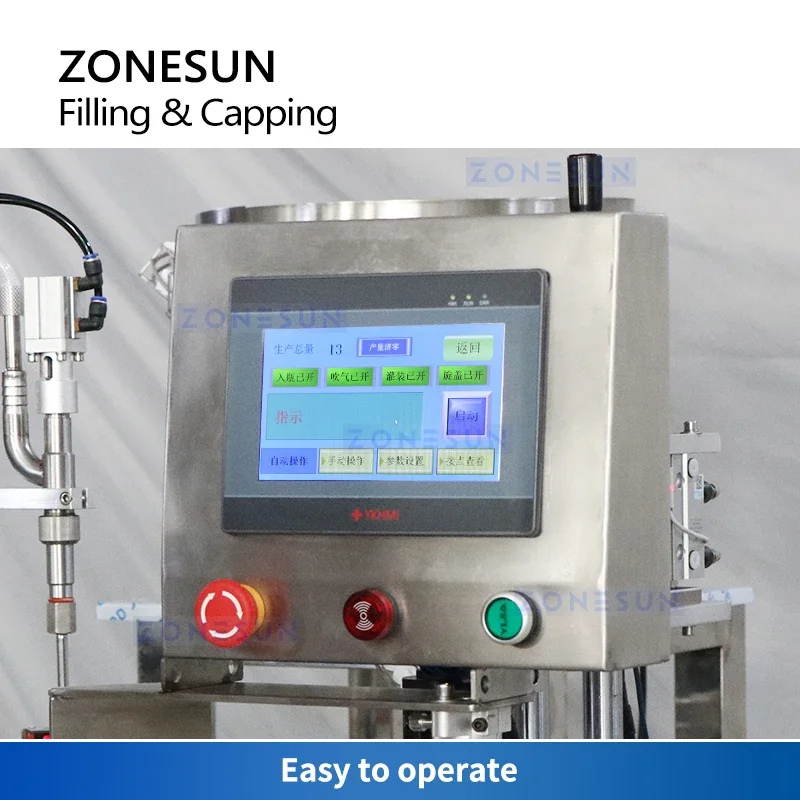 ZONESUN Automatic Doypack Spout Pouch Filling Capping Machine Liquid Beverage Juice Bag Filler Vibratory Bowl Feeder  ZS-AFC12D