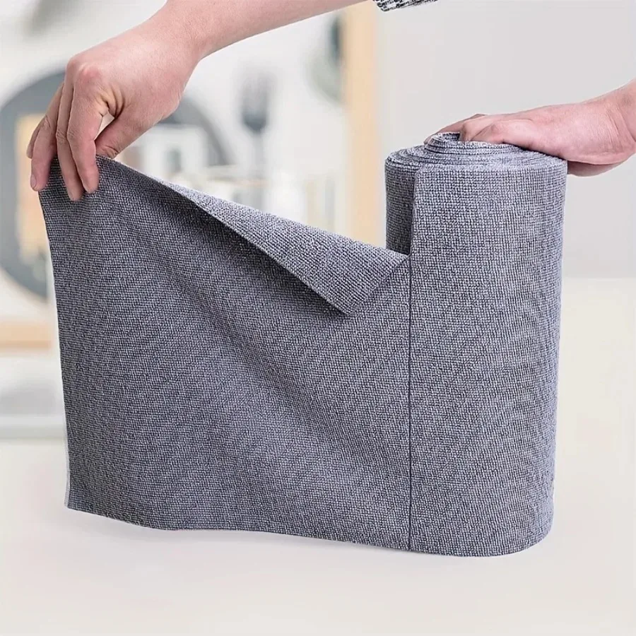 One Roll of Disposable Cloth (20pcs) 25x25CM ,100pcs Disposable Gloves Hand Torn Cleaning Towel, Reusable Microfiber Towel Wash view 3