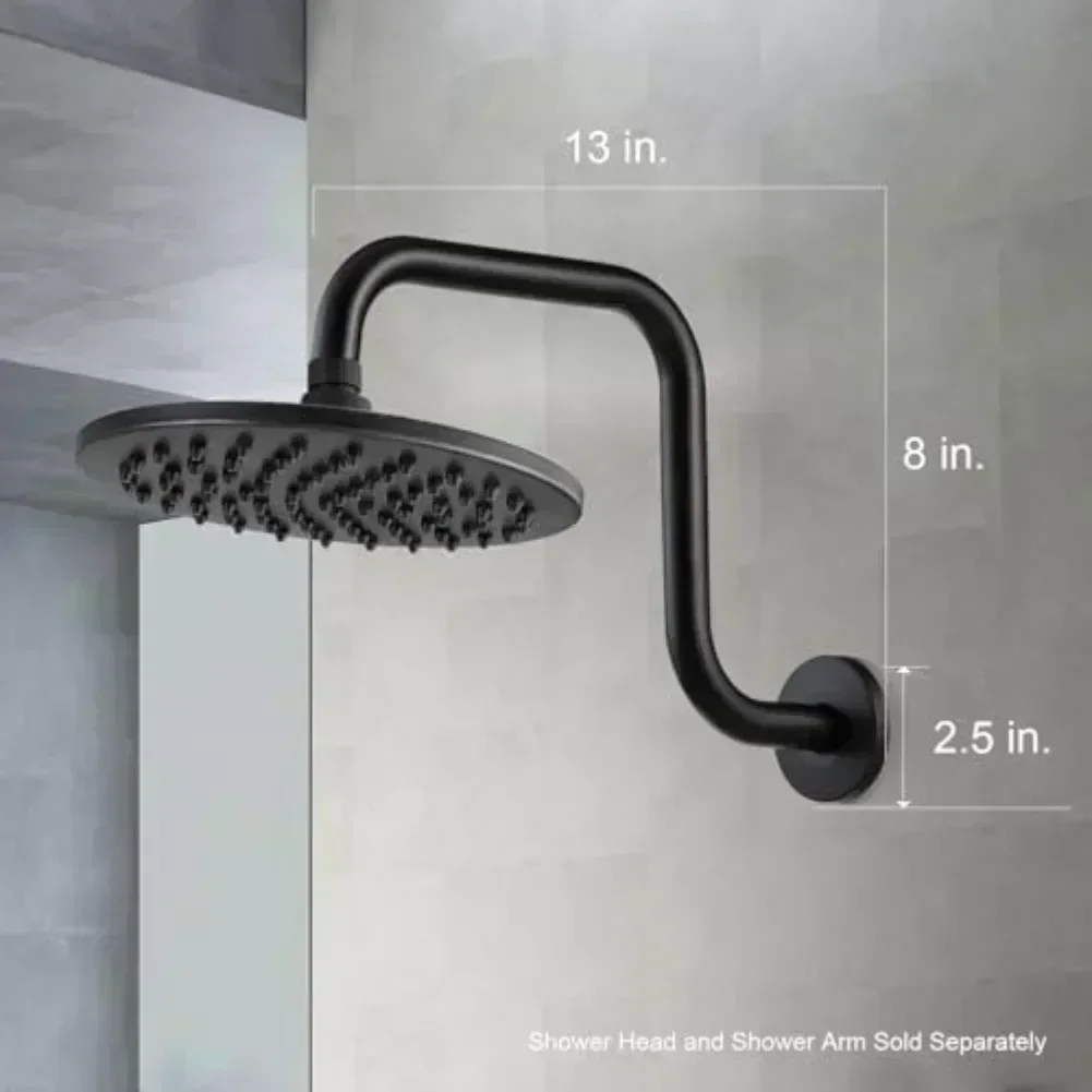 

Матовый черный удлинитель душевой лейки 4-дюймовый высокий посад морской класс из нержавеющей стали для прочной стойки для больших душевых лесок