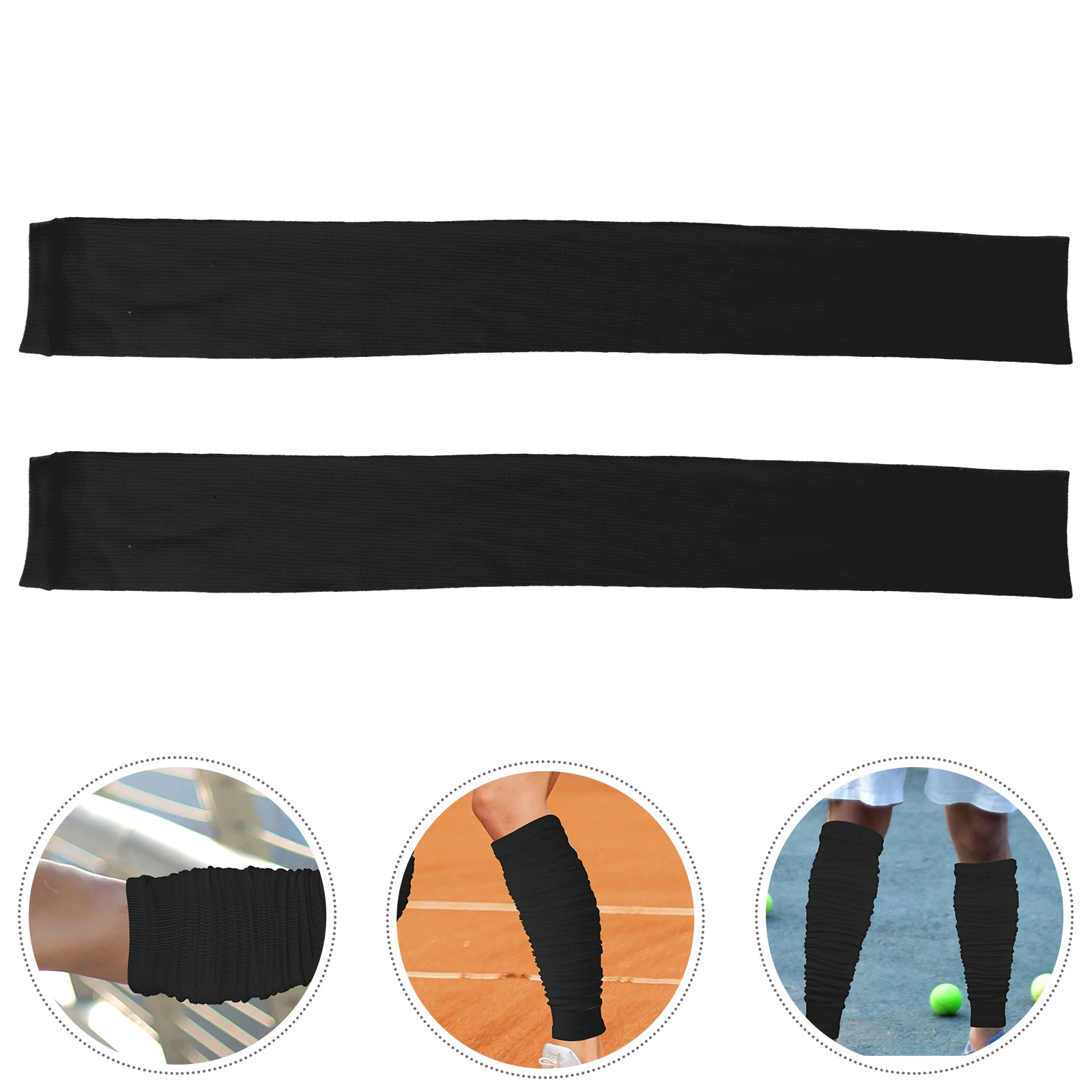 

1Pair Breathable Calf Sleeves Rugby Football Leg Warmers for Sports High Elastic Compression Support Skin Friendly Polyester Leg