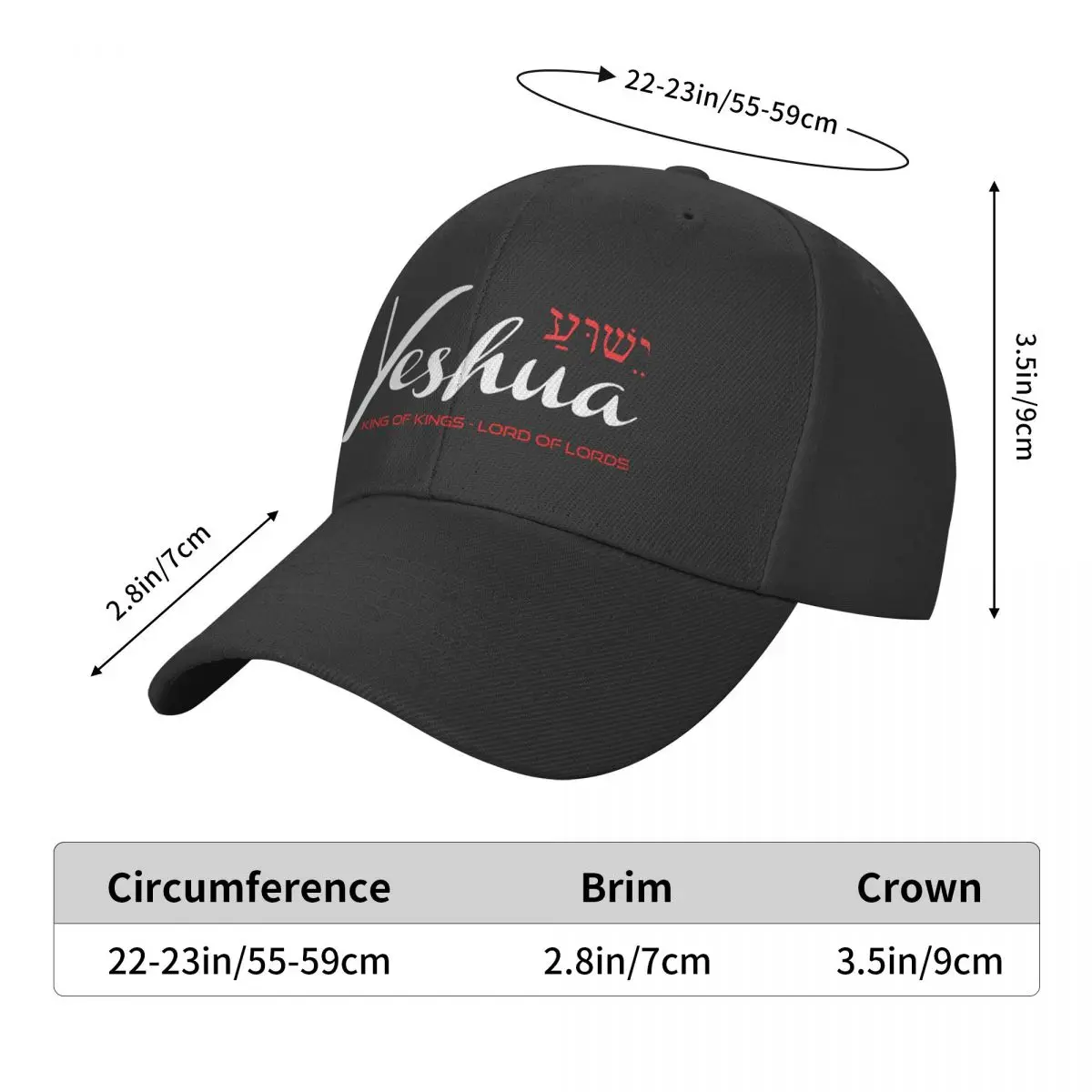 Personalized Yeshua Jesus Christian Baseball Cap Sports Men Women\'s Adjustable Dad Hat Autumn Snapback Caps Summer Hats